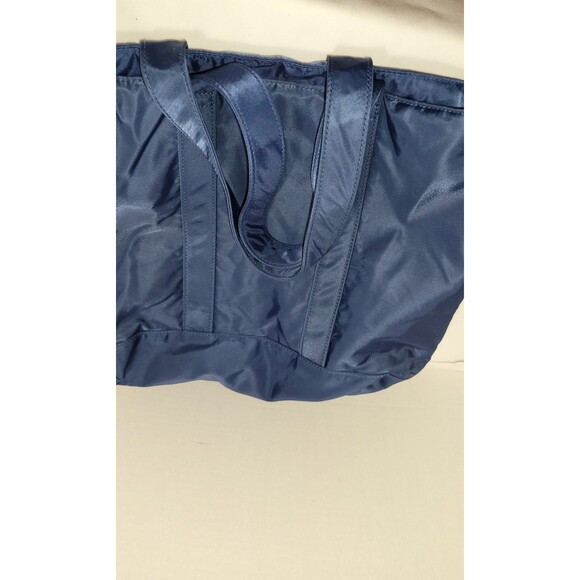 Lauren Ralph Lauren Navy Blue Nylon Tote Bag Red RLL Logo Embroidered Shopper - Picture 12 of 12